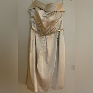 David’s Bridal Dress size 2. Run as XS. Gold color.